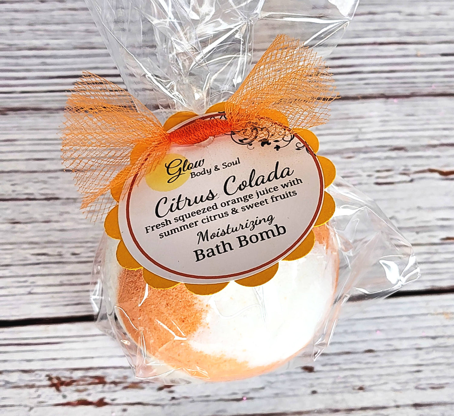 Citrus Colada Bath Bomb Fizzy Moisturizing Bath Bomb