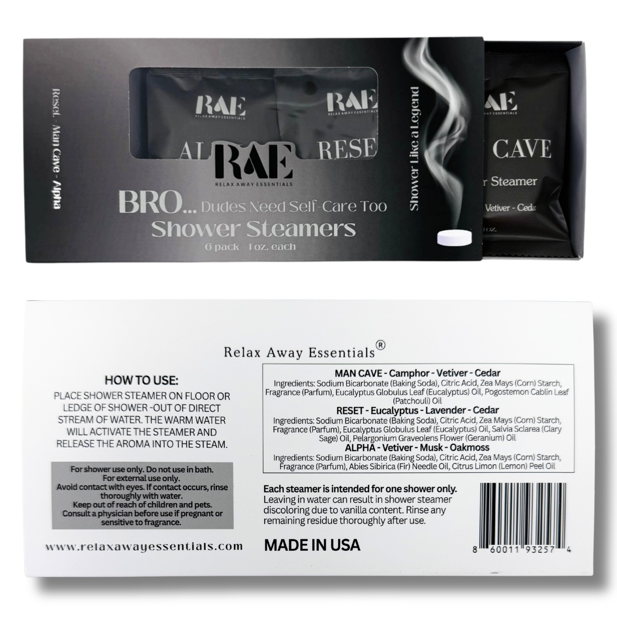 BRO Men's Shower Steamers 6 Pack