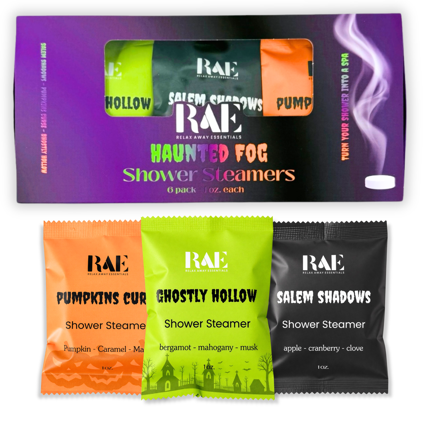 Haunted Fog Halloween Shower Steamers 6 Pack