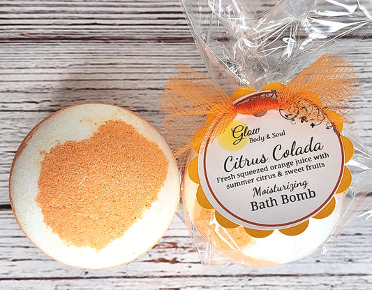 Citrus Colada Bath Bomb Fizzy Moisturizing Bath Bomb