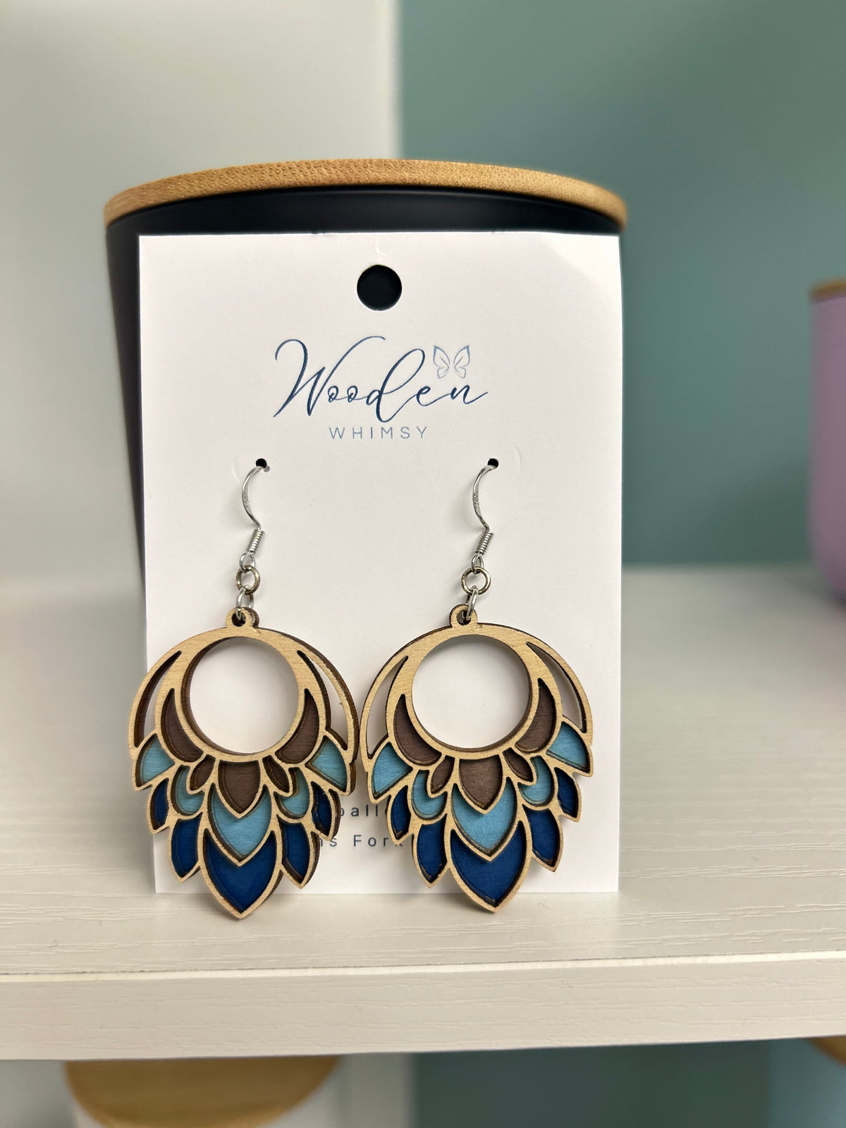 B39 Wooden Earrings