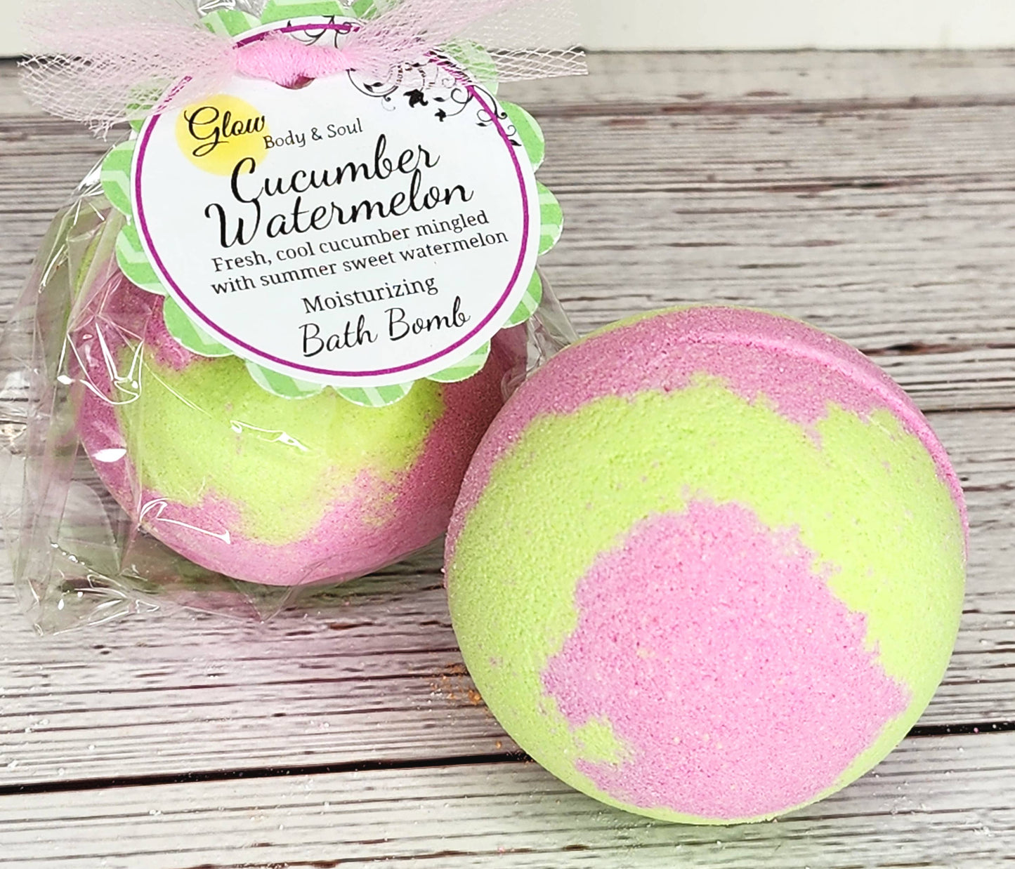 Cucumber Watermelon Bath Bomb Fizzy Moisturizing Bath Bomb
