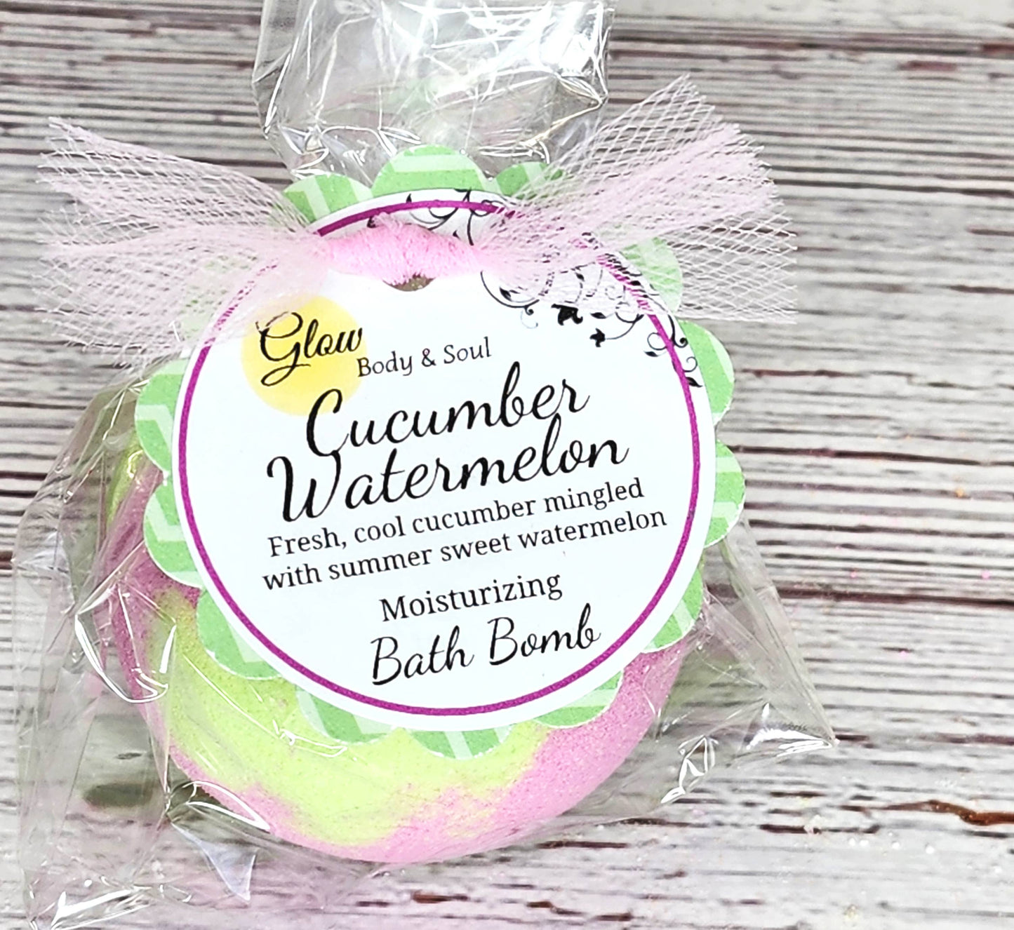 Cucumber Watermelon Bath Bomb Fizzy Moisturizing Bath Bomb
