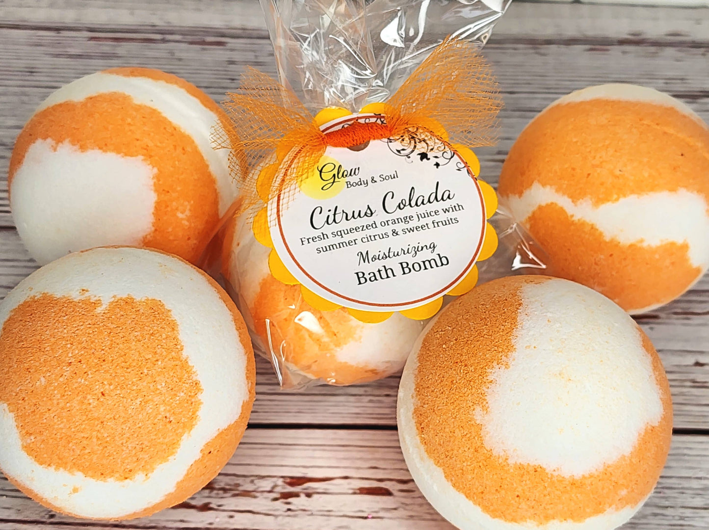 Citrus Colada Bath Bomb Fizzy Moisturizing Bath Bomb
